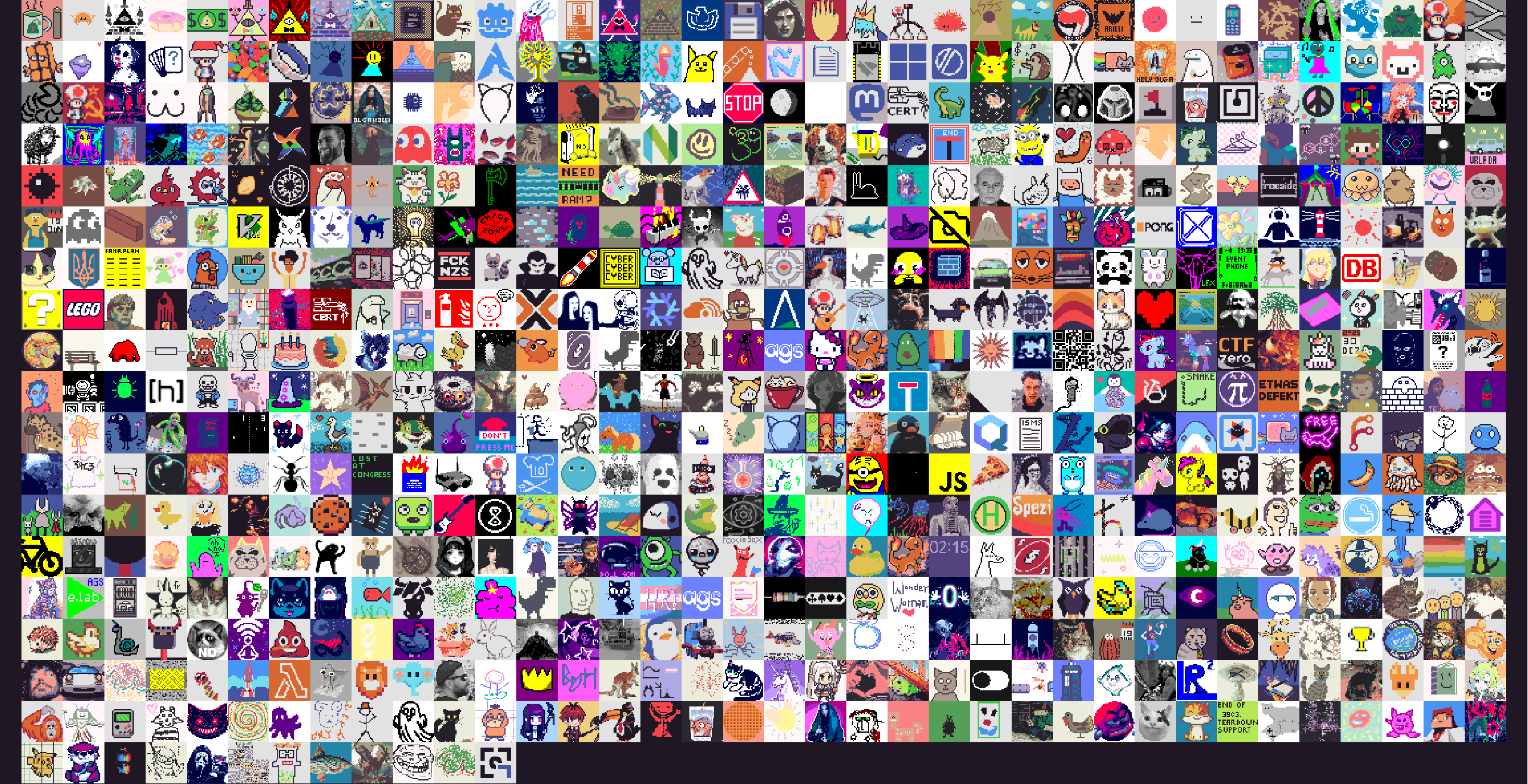 Eine Collage aller Creature-Designs