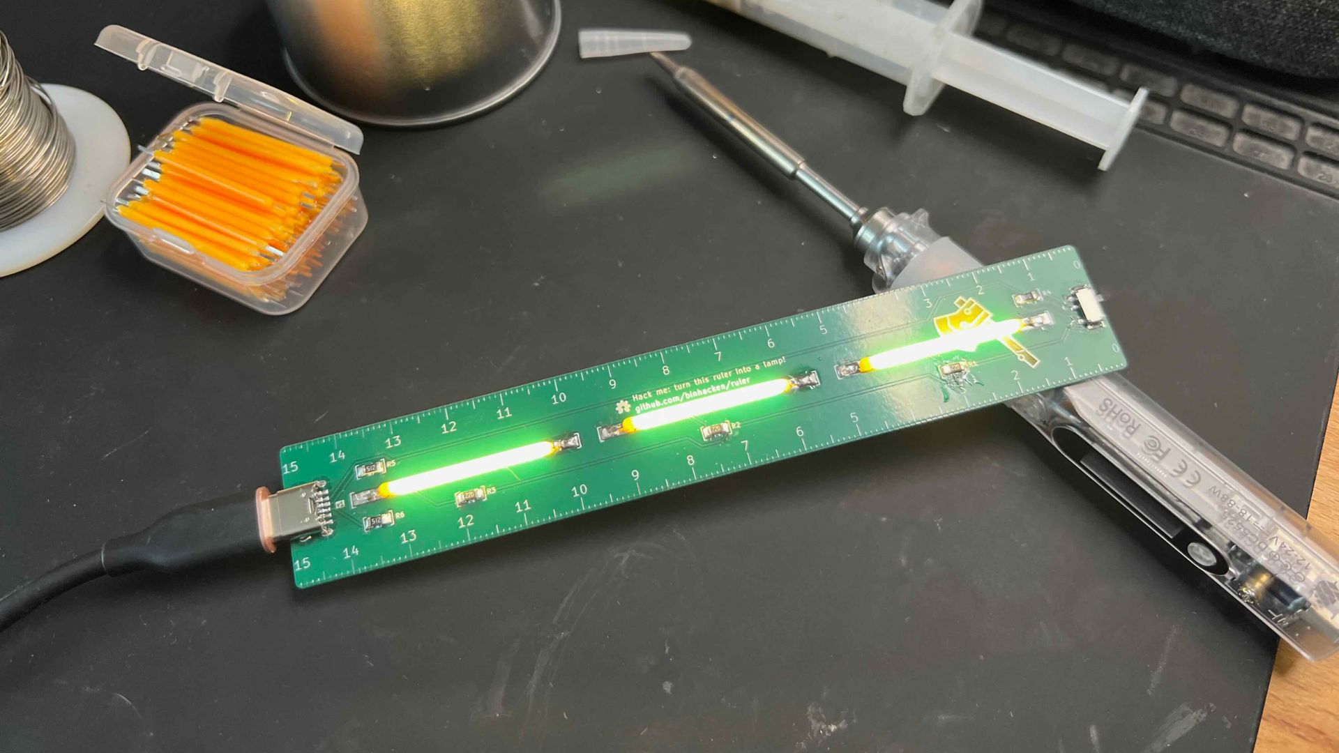 Gelötete Lineal Vorderseite