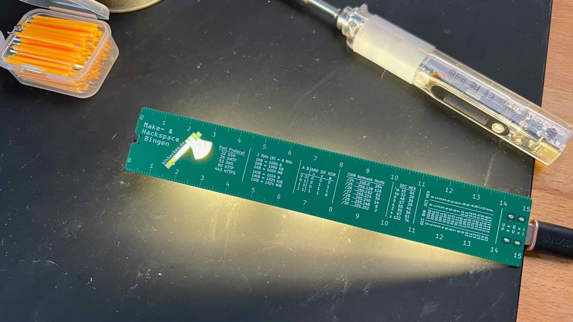 Gelötete Lineal Rückseite